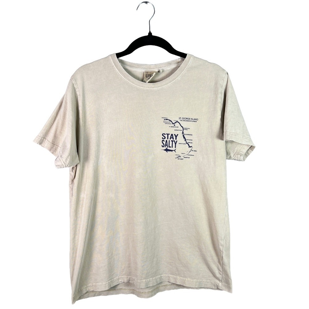 US Vintage Mens M Stay Salty Florida Tee Coastal